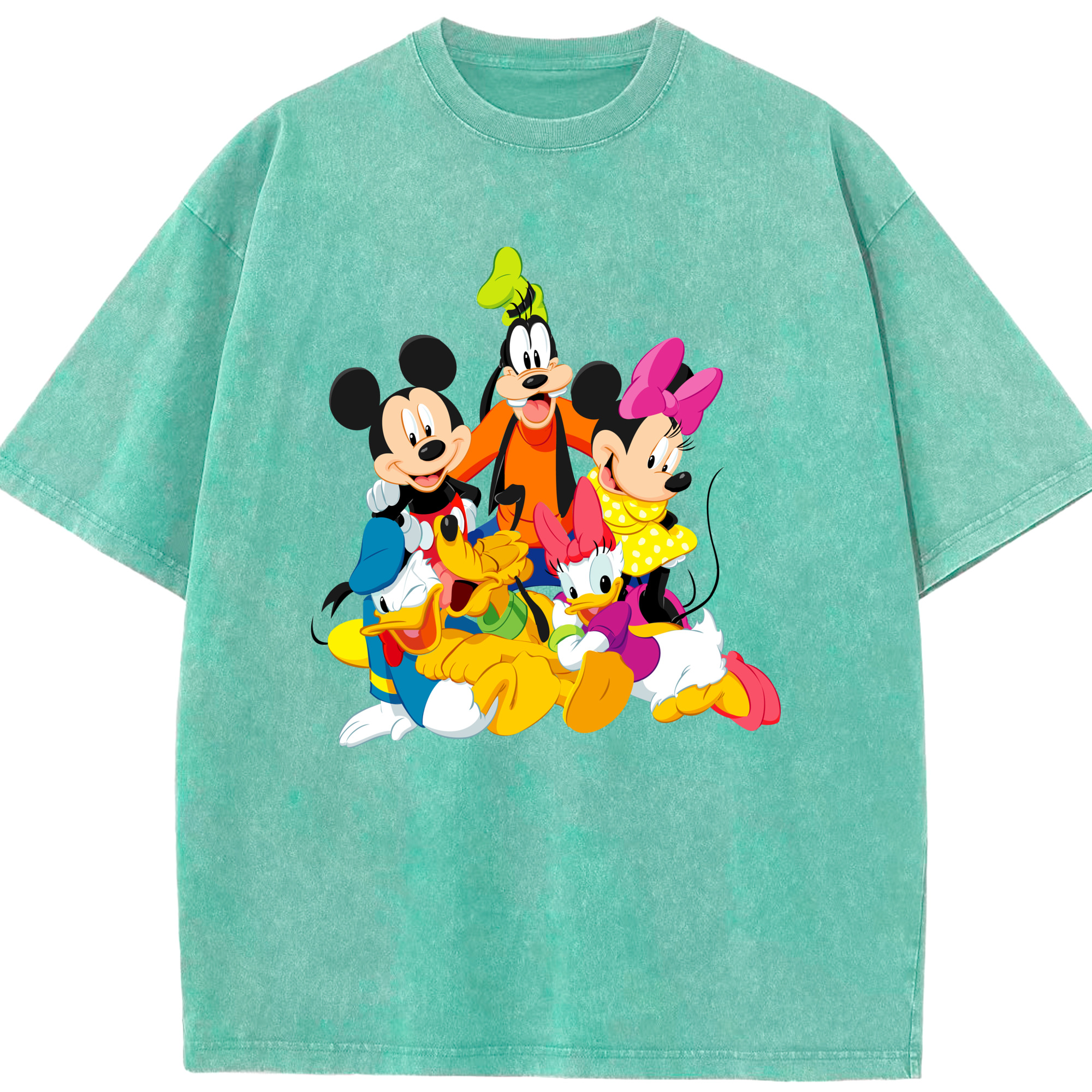 （画像用） ミッキーマウス Mickey Mouse 綿100% ヴィンテージ風 半袖Tシャツ（フロントプリント）